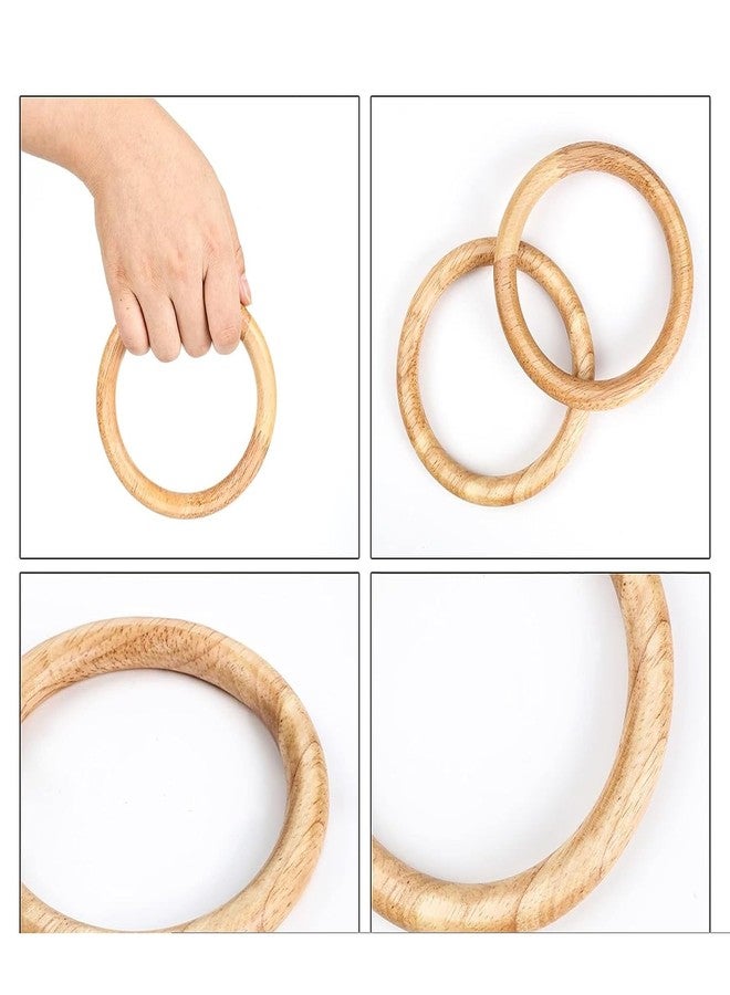 Aakriti Purse Handles Wooden Round Purse Handle Bag Handle Replacements Handbag for Handmade Beach Bag Handbags Purse Handles Macrame Market Bags (ROUND PURSE HANDLE 2PCS) - Image 5